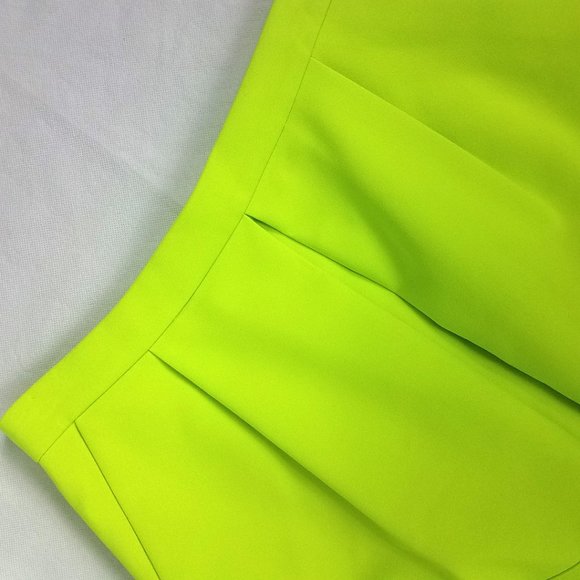 J Crew Split Front Chartreuse Women's Tennis Skirt - Picture 2 of 8